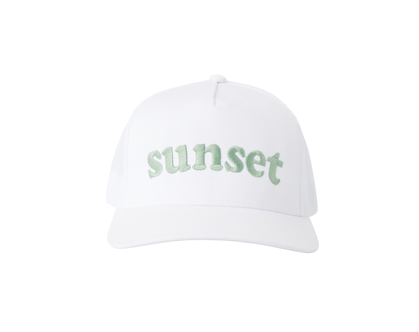 Sunset Pickleball Trucker Hat White