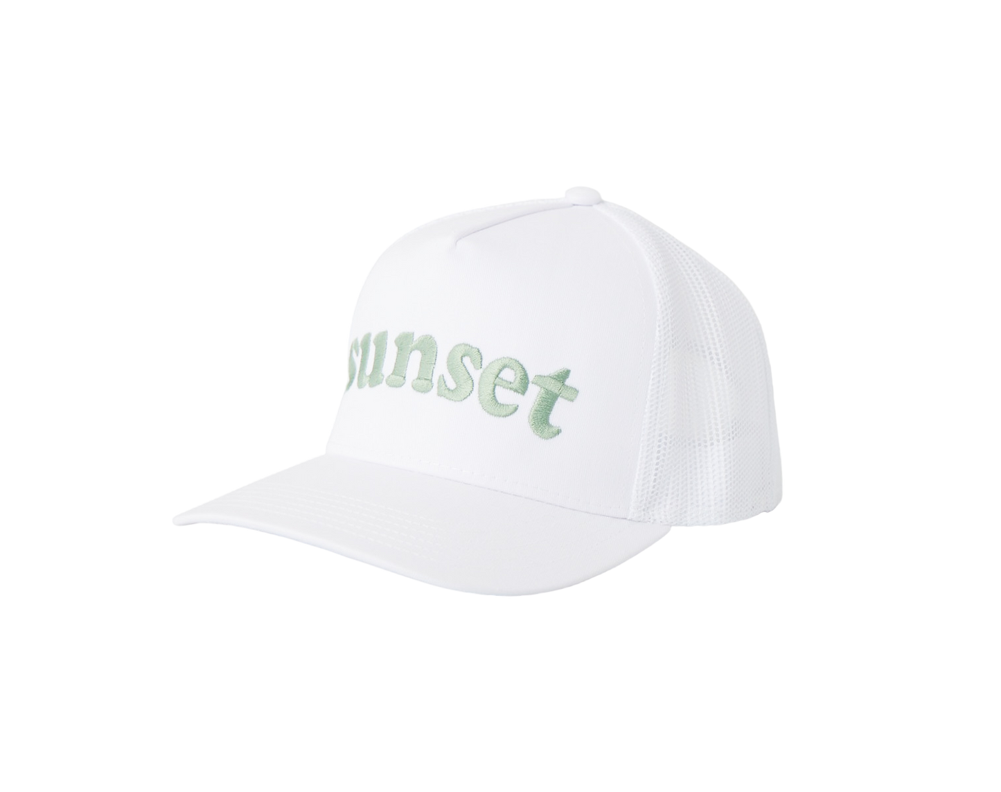 Sunset Pickleball Trucker Hat White